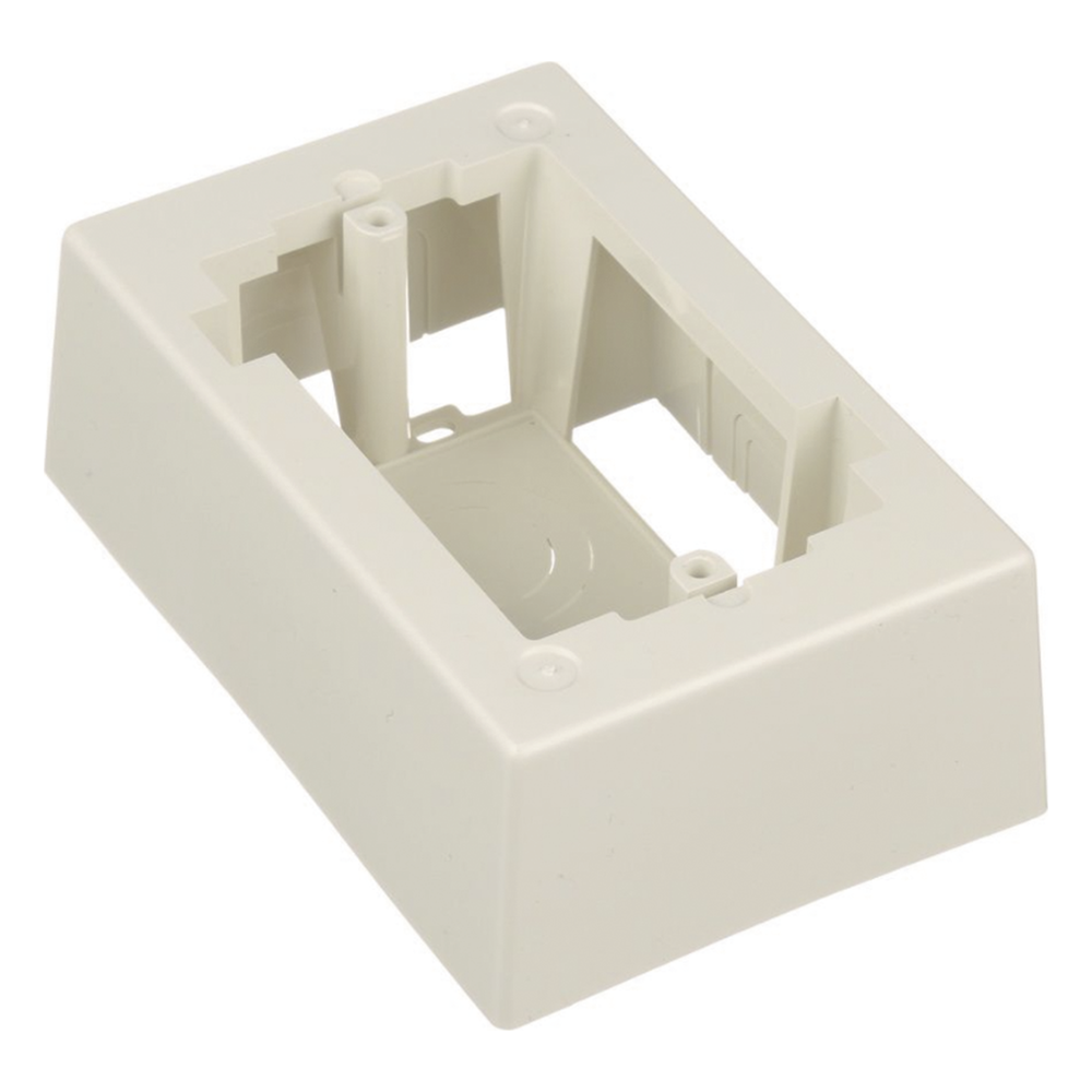 Caja de Pared Superficial, Uso Universal con Placas de Pared, Con Cinta Adhesiva, Color Blanco Mate