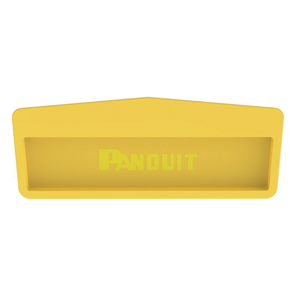 Tapa Final Para Canaletas FiberRunner™ 12x4, de Instalación a Presión, Color Amarillo