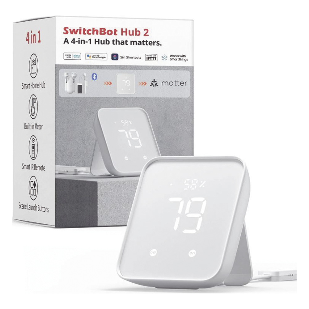 KIT Controlador HUB principal para dispositivos SwitchBot, Señal Wifi y BLUETOOTH, incluye 2 motores cortinas y 1 control remoto