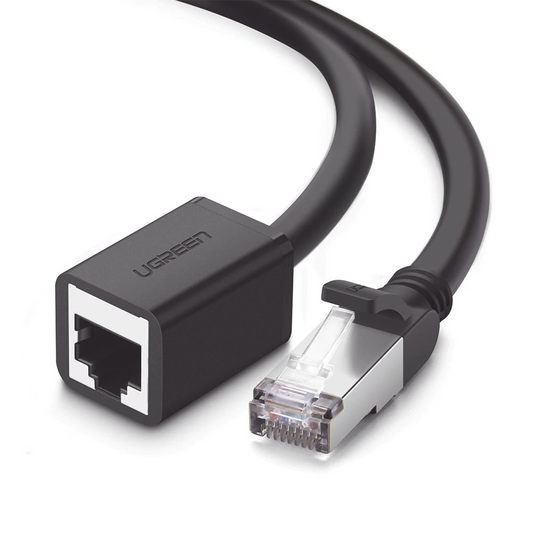 Cable de Extensi�n Cat6 RJ45 F/UTP / Macho a Hembra / 3 Metros (9.84 Pies) / M�todo de Conexi�n 568B / Velocidad de Transmisi�n 1000Mbps / Ancho de Banda del Canal 250MHz / Caja de Cobre / Negro