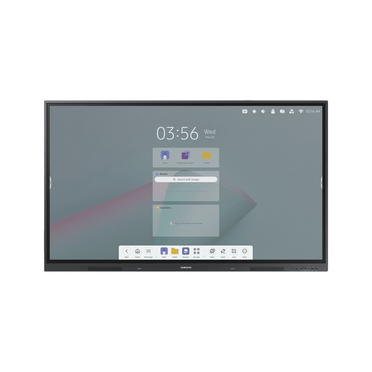 Pantalla Interactiva 65" / Resolución 4K UHD (3840x2160) / Táctil IR / Brillo 400 nits / Android 13 / WiFi 5 y Bluetooth 5.2 / Compatible VESA 600x400
