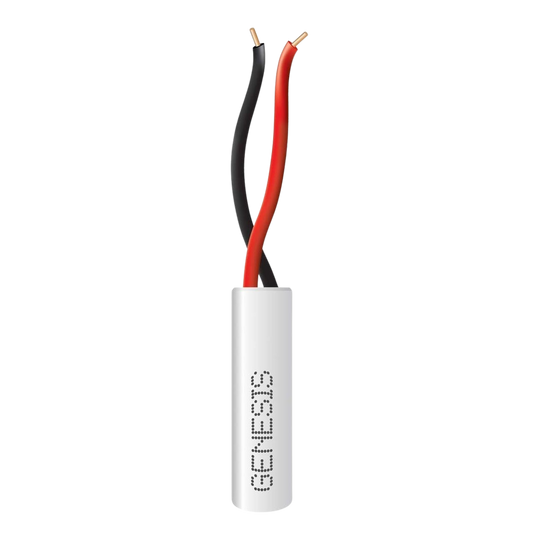 Bobina de 305 Metros (1000 Pies) / Alambre de Cobre 2 x 22 AWG / Tipo Alarmas CMR-CL3R / Riser / Color Blanco / Para Aplicaciones de Alarmas de Intrusi�n / Automatizaci�n