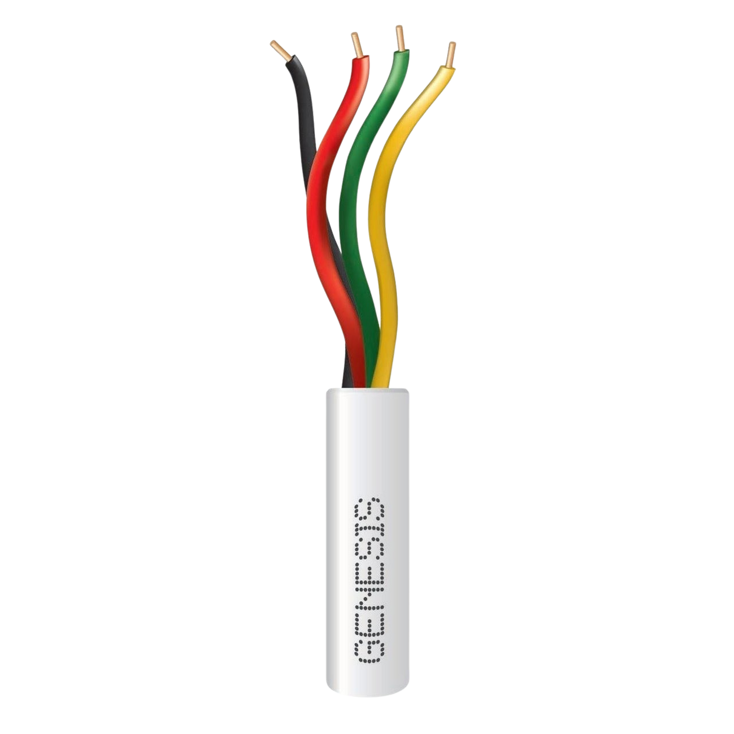 Bobina de 305 Metros (1000 Pies) / Alambre de Cobre / 4 x 22 AWG / Riser / Color Blanco / Para Aplicaciones de Alarmas de Intrusi�n / Sistemas de Automatizaci�n