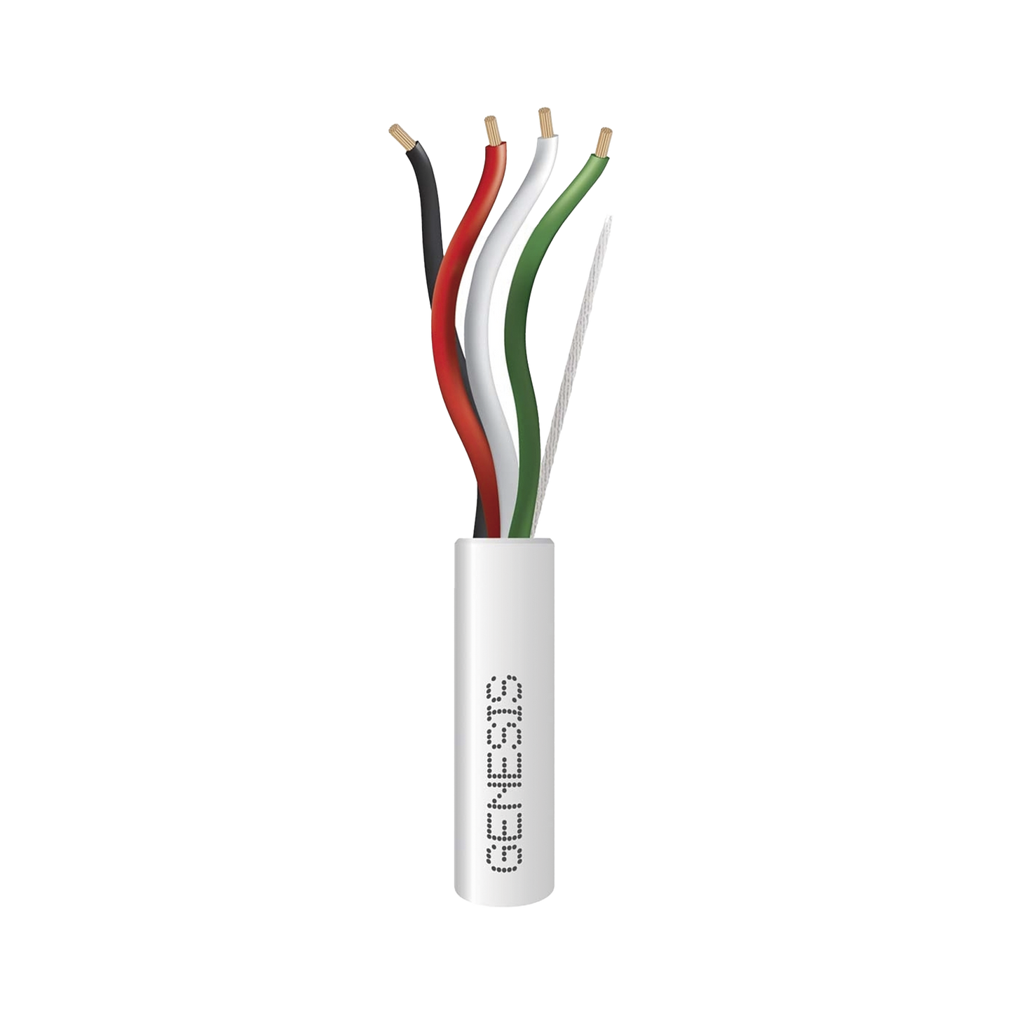 Bobina de 305 Metros (1000 Pies) / Cable de Cobre / 4 x 18 AWG / Riser / Color Blanco / Para Aplicaciones de Alarmas de Intrusi�n/Control de Acceso/ Automatizaci�n / Interfonos y Tv Porteros