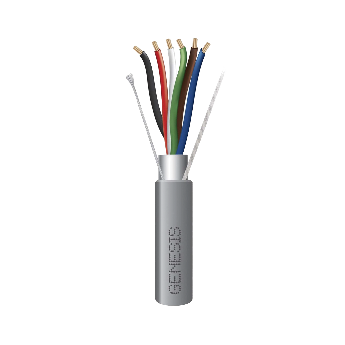 Bobina de 305 Metros (1000 Pies) de Cable / 6 x 22 AWG Blindado / Riser / Color Gris / Para Aplicaciones de Audio, Seguridad y Control
