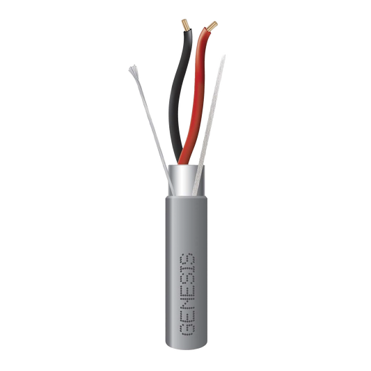 Bobina de 305 Metros (1000 Pies) / Cable 2 x 18 AWG / Color Gris / Blindado / Riser / Aplicaciones de Audio Control de Acceso y Automatizaci�n