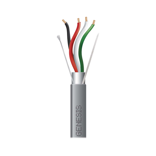 Carrete de 305 Metros (1000 Pies) / Cable 4 x 18 AWG / Color Gris / Blindado / Riser / Aplicaciones de Audio Control de Acceso y Automatizaci�n