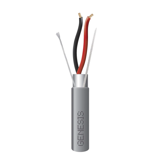 Carrete de 305 Metros (1000 Pies) de Cable / 2 x 16 AWG / Riser / Blindado / Tipo CMR-CL3R-FPLR-FT4 / Color Gris / Aplicaciones de Alarmas de Intrusi�n/Control de Acceso/ Automatizaci�n / Interfonos y Tv Porteros