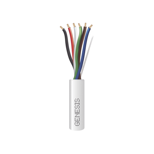 Carrete de 305 Metros (1000 Pies) / Cable de Cobre / 6 x 18 AWG / Plenum / Para Interior / Color Blanco / Para Aplicaciones de Alarmas de Intrusi�n/Control de Acceso/ Automatizaci�n / Interfonos y Tv Porteros
