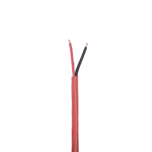 Bobina de 305 Metros (1000 Pies) de Alambre / 2 x 18 AWG / Riser / Tipo FPLR-CL3R, FT4 / Color Rojo / Para Aplicaciones en Sistemas de Detecci�n de Incendio y Sistemas de Evacuaci�n
