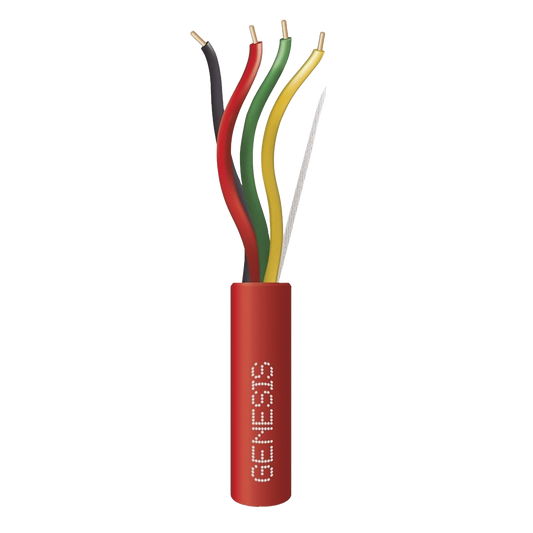 Carrete de Alambre 305 Metros (1000 Pies) / 4 x 16 AWG / Riser / Color Rojo / Tipo FPLR, CL3R, (UL) FT4 / Para Aplicaciones en Sistemas de Detecci�n de Incendio y Sistemas de Evacuaci�n