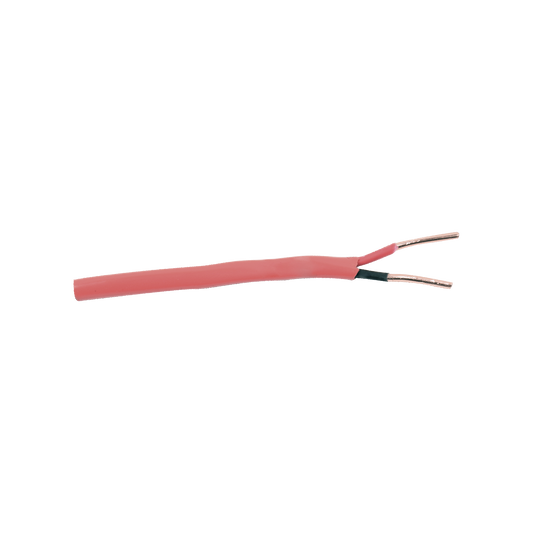 Carrete de Alambre de 305 Metros (1000 Pies) / 2 x 14 AWG / Riser / Tipo FPLR-CL3R / Color Rojo / Para Aplicaciones en Paneles de Detecci�n de Incendio y Sistemas de Evacuaci�n