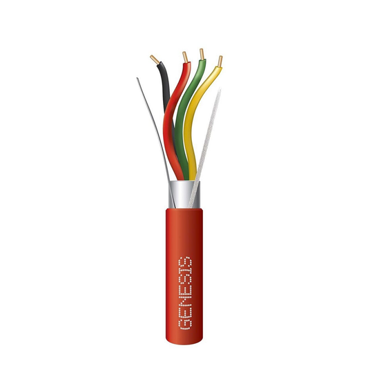 Carrete de 305 Metros (1000 Pies) de Alambre / 4 x 16 AWG / Blindado / Plenum / Tipo FPLP / Color Rojo / Para Aplicaciones en Sistemas de Detecci�n de Incendio y Sistemas de Evacuaci�n