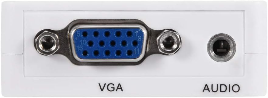 Convertidor VGA a HDMI, 1080P 60Hz Mini VGA Video / 3.5mm Audio a HDMI Convertidor Adaptador Caja, Soporte HDTV, para PC, Laptop, Computadora, DVD