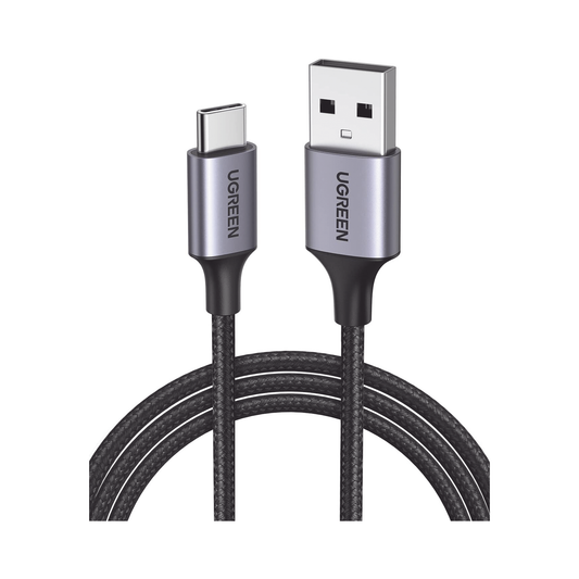 Cable USB-A a USB-C | 2 Metros (6.56 Pies) | Transferencia de Datos de 480 Mbps | Carga R�pida | QC 4.0/3.0/2.0 | FPC | AFC | Protecci�n Integrada | Caja de Aluminio | Nylon Trenzado | Color Negro