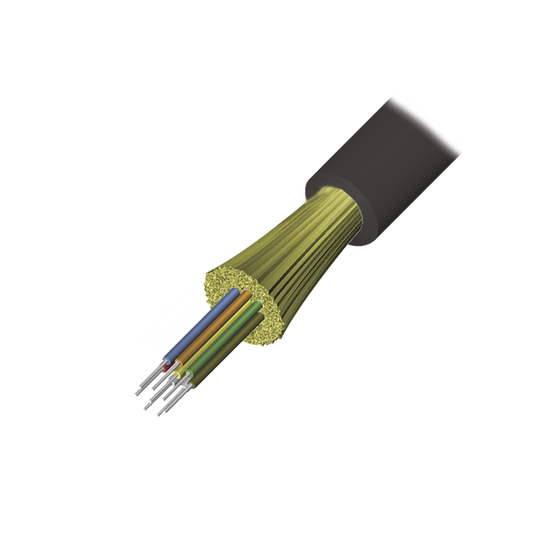 Cable de Fibra �ptica de 6 Hilos, Interior/Exterior, Tight Buffer, No Conductiva (Diel�ctrica), LS0H, Multimodo OM3 50/125 Optimizada, 1 Metro (3.28 Pies)