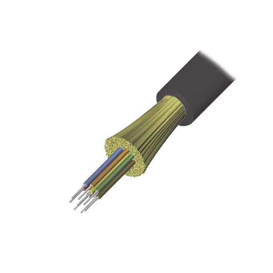 Cable de Fibra �ptica de 6 Hilos, Interior/Exterior, Tight Buffer, No Conductiva (Diel�ctrica), LS0H, Multimodo OM4 50/125 Optimizada, 1 Metro (3.28 Pies)