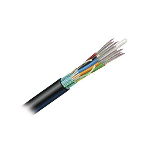 Cable de Fibra �ptica de 12 Hilos, OSP (Planta Externa), No Armada, Gel, MDPE (Polietileno de Media Densidad), Monomodo OS2, 1 Metro (3.28 Pies)