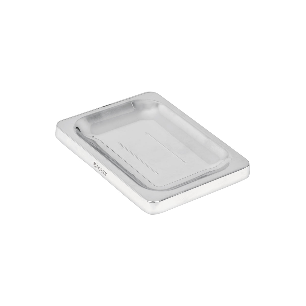 Jabonera metálica, cromo, BASIC