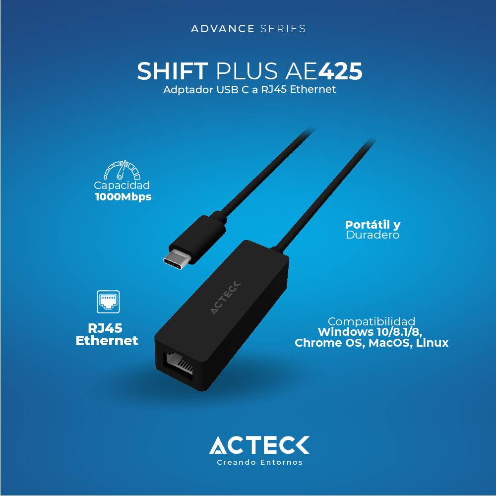Adaptador USB-C ACTECK AE425 - Vista 2