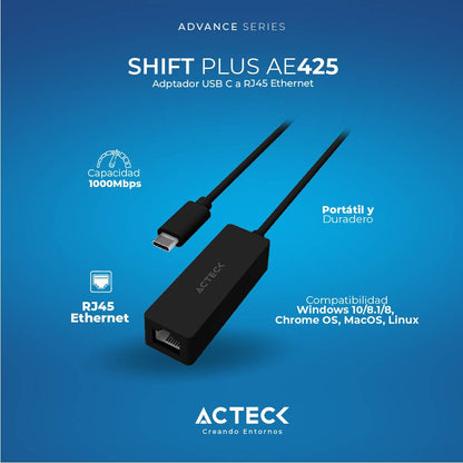 Adaptador USB-C ACTECK AE425 - Vista 2