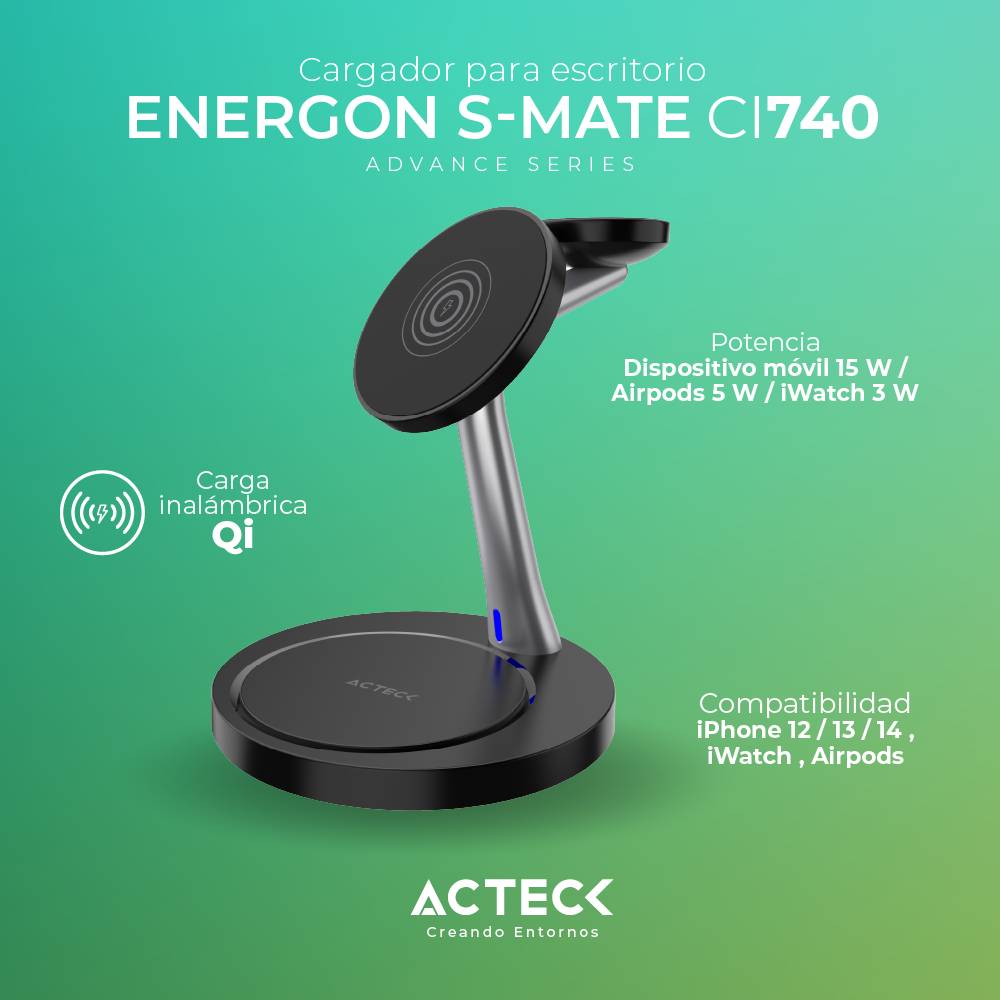 Cargador ACTECK CI7407 - Vista 2