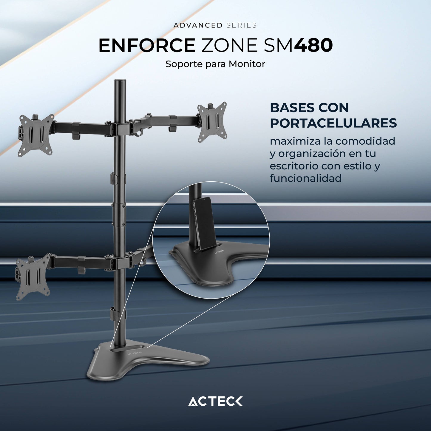 Soportes para Monitores ACTECK ADVANCED SERIES - Vista 3