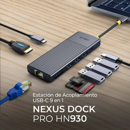 Concentradores Hub ACTECK NEXUS DOCK PRO HN930 - Vista 3