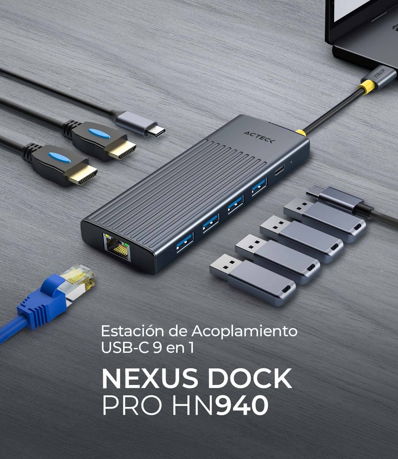 Concentradores Hub ACTECK NEXUS DOCK PRO HN940 - Vista 3