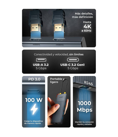 Concentradores Hub ACTECK NEXUS DOCK PRO HN940 - Vista 4