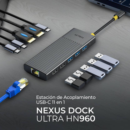 Concentradores Hub ACTECK NEXUS DOCK ULTRA HN960 - Vista 3