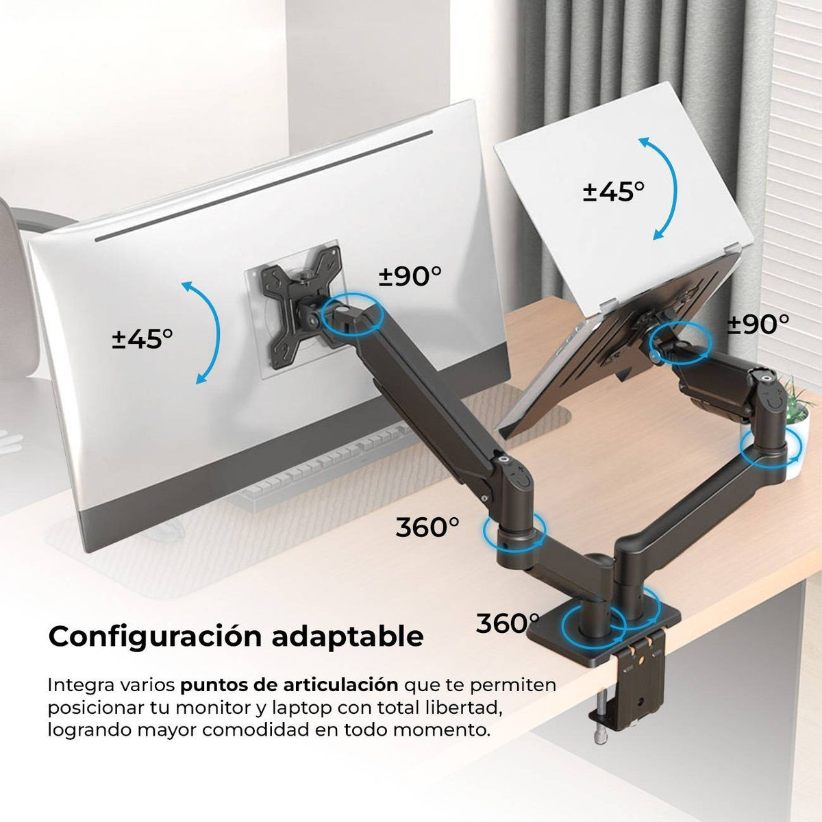 Soportes para Monitores ACTECK ENFORCE MOTION  SM729 - Vista 2