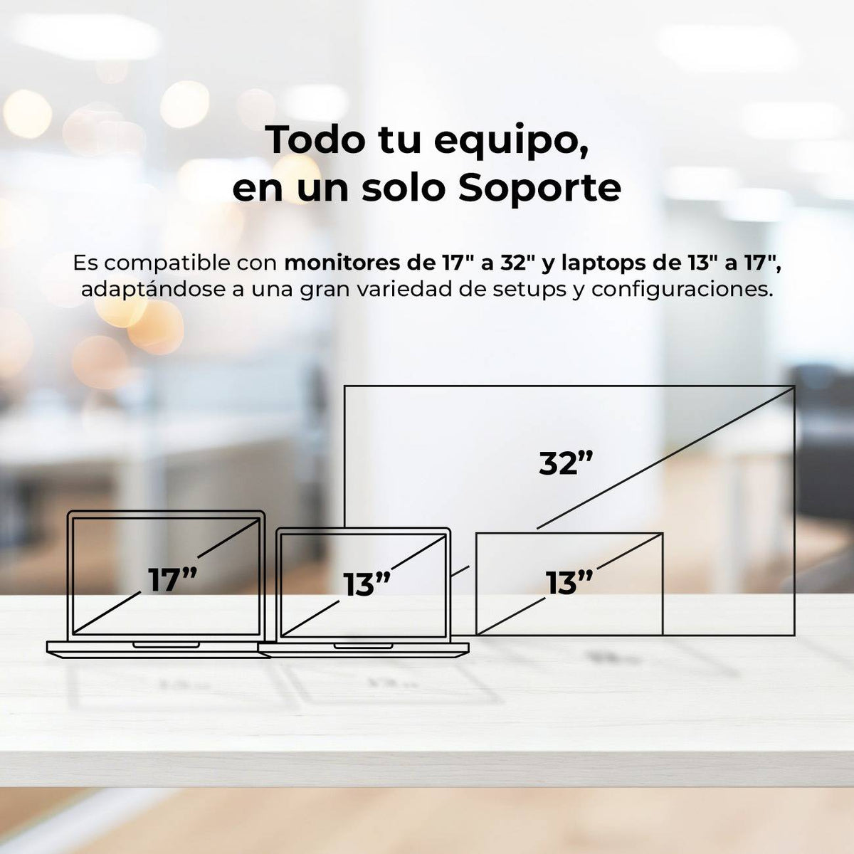 Soportes para Monitores ACTECK ENFORCE MOTION  SM729 - Vista 4