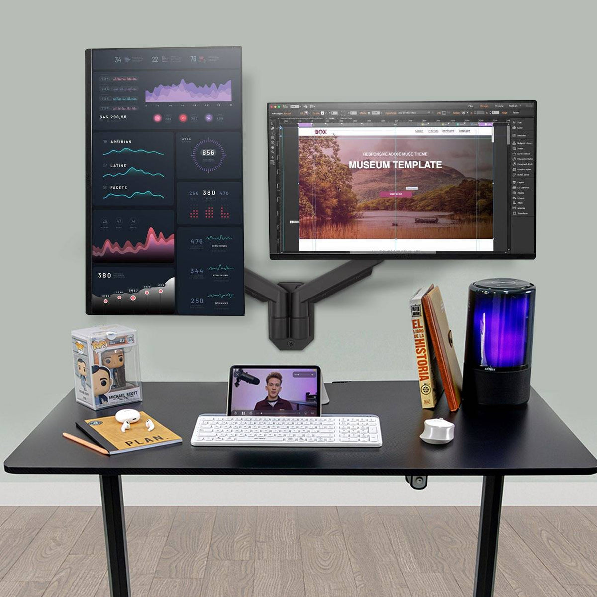 Soportes para Monitores ACTECK ENFORCE MOTION SM725 - Vista 4