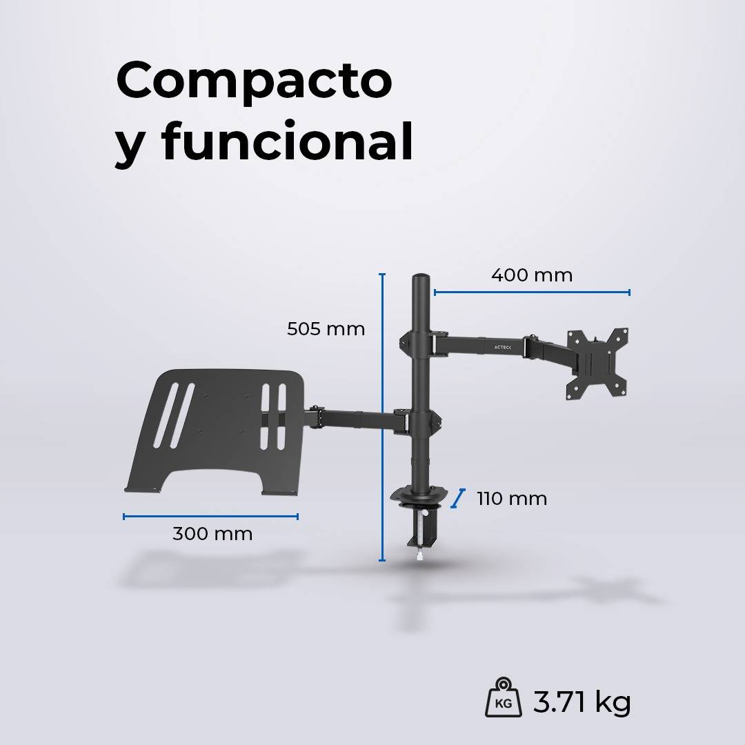 Soportes para Monitores ACTECK ENFORCE ZONE SM525 - Vista 3