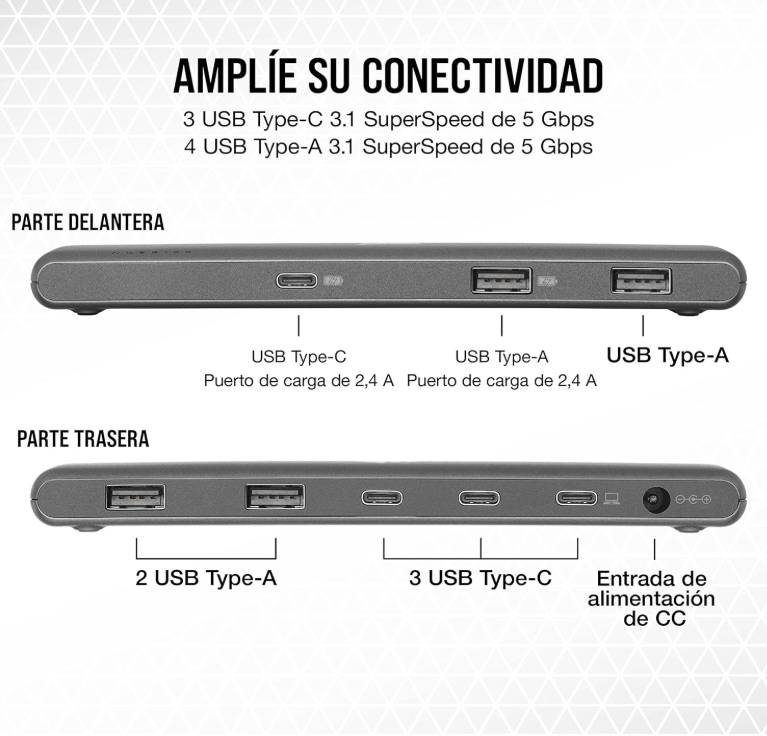 Concentradores Hub CORSAIR CU-9000003-NA - Vista 2