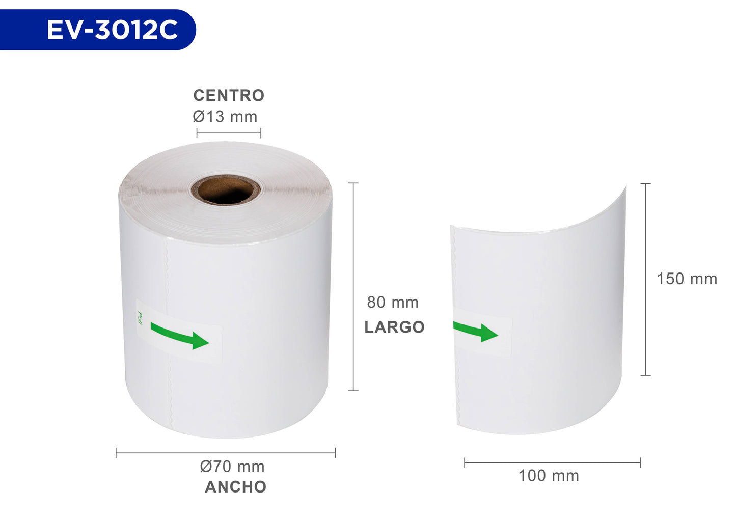 Etiquetas EVOTEC EV-3012C - Vista 2