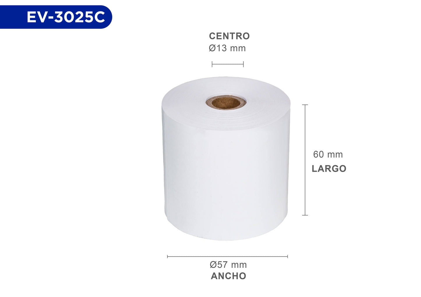 Rollos de papel EVOTEC EV-3025C - Vista 2
