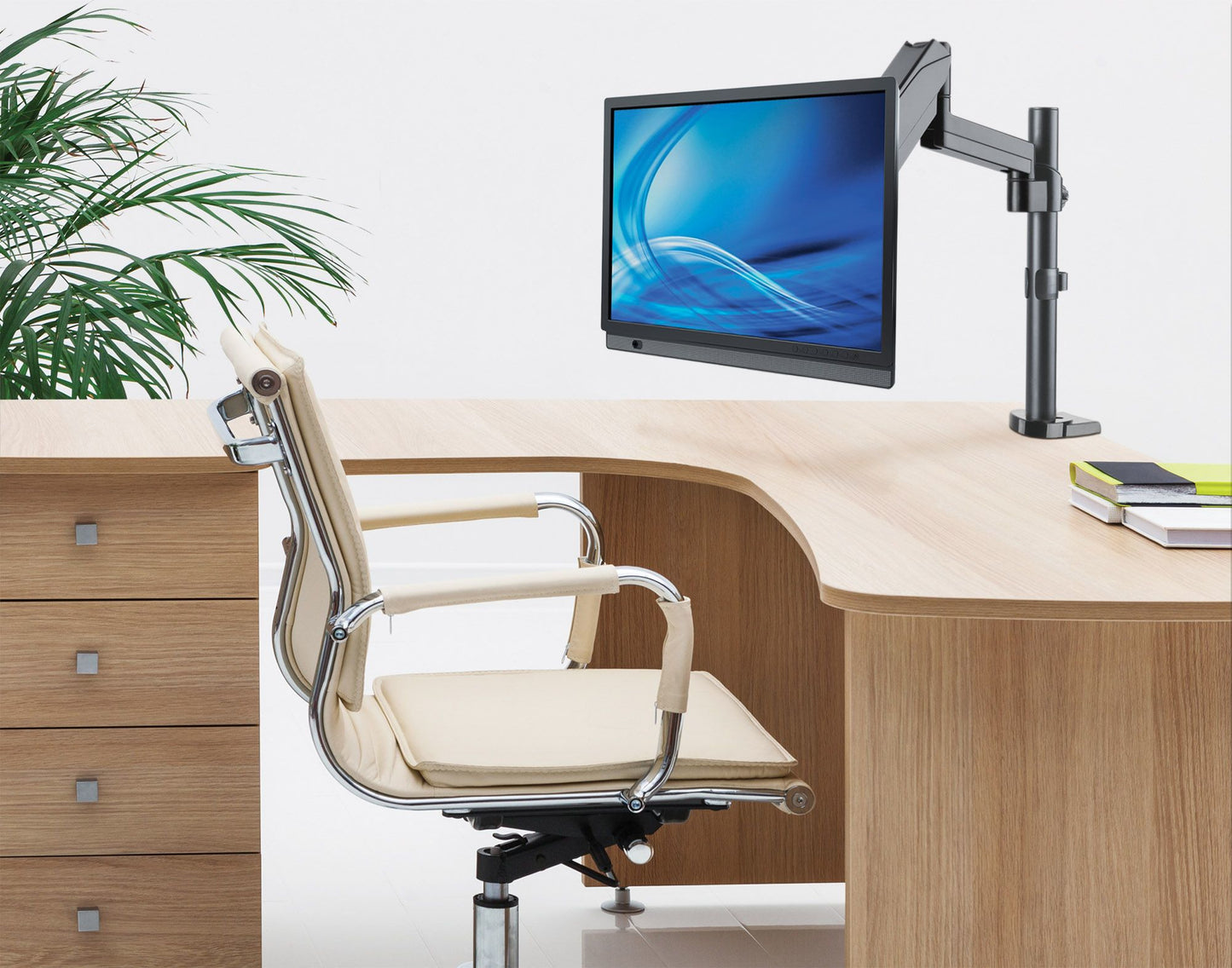 Soporte universal de pared para monitor MANHATTAN con pistón a gas,Soporta un monitor de 17 - Vista 8