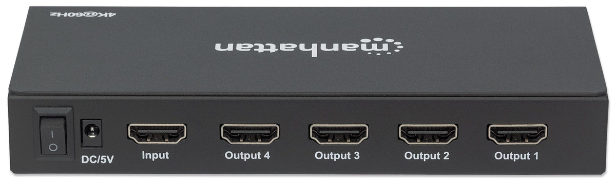 Video Splitter HDMI 4k@60Hz  MANHATTAN 207805 - Vista 4