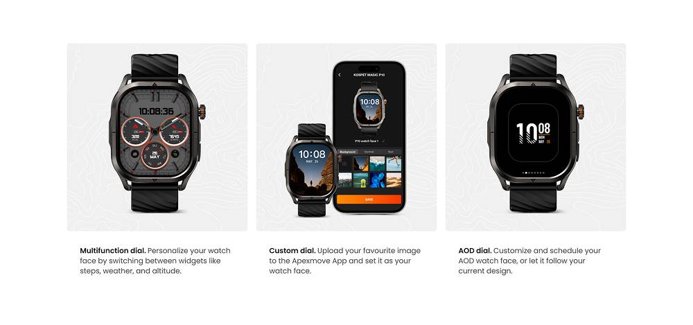 Smartwatch KOSPET KOSPET MAGIC P10 tmko-010 - Vista 5