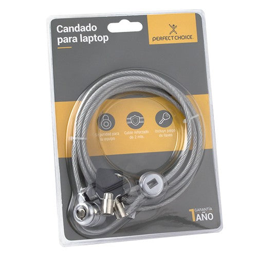 Candado para laptop (PC-160076) Acero recubie PERFECT CHOICE PC-160076 - Vista 3