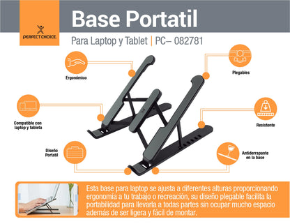 Base para Laptop y/o Tableta Plegable  PERFECT CHOICE PC-082781 - Vista 2