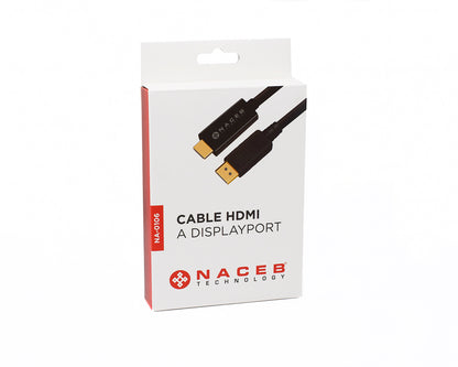 Adaptador HDMI a DisplayPort Naceb Technology NA-0106 - Vista 6