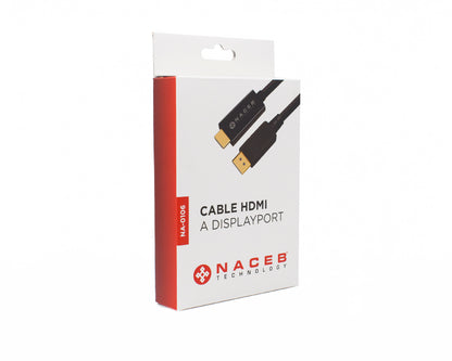 Adaptador HDMI a DisplayPort Naceb Technology NA-0106 - Vista 8