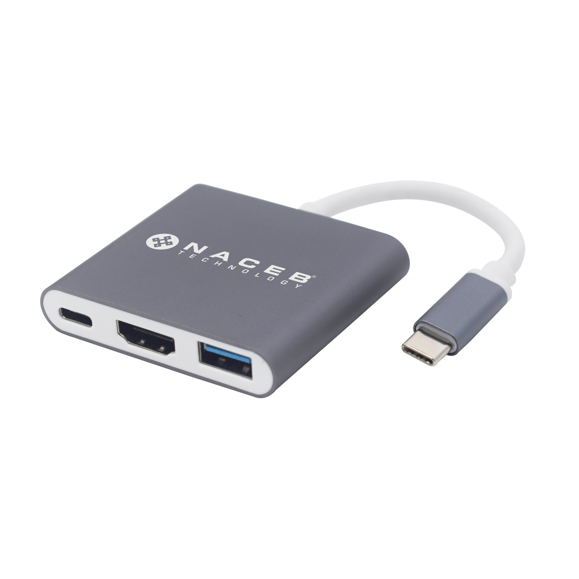 Adaptador Tipo C a HDMI + USB 3.0 + PD Naceb Technology NA-0111 - Vista 2