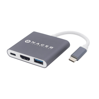 Adaptador Tipo C a HDMI + USB 3.0 + PD Naceb Technology NA-0111 - Vista 2
