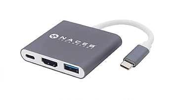 Adaptador Tipo C a HDMI + USB 3.0 + PD Naceb Technology NA-0111 - Vista 5