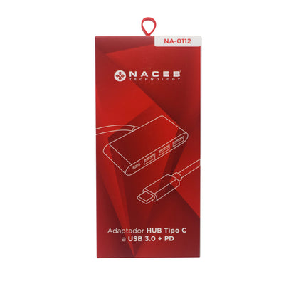 Adaptador Tipo C a USB 3.0 + PD Naceb Technology NA-0112 - Vista 3