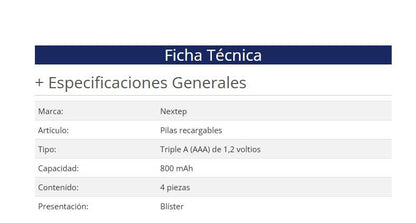 Pila Nextep NE-281CR - Vista 2